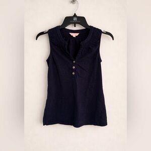 Lilly Pulitzer Essie Navy Blue Tank Top XXS